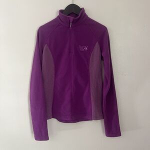 MOUNTAIN HARDWARE Powergrid Polartec 1/4 Zip Fleece, Berry Glow Purple- XS